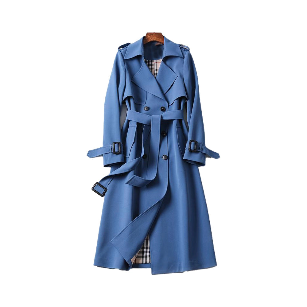 Rosie | Women's Long Double-Breasted Coat in Luxurious Fabric