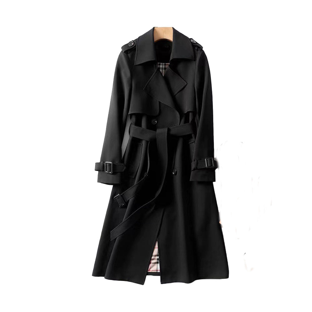 Rosie | Women's Long Double-Breasted Coat in Luxurious Fabric