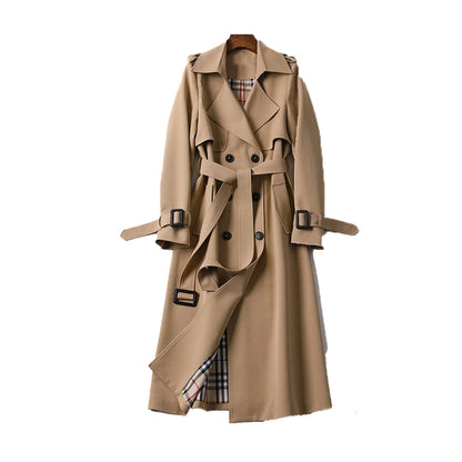 Rosie | Women's Long Double-Breasted Coat in Luxurious Fabric