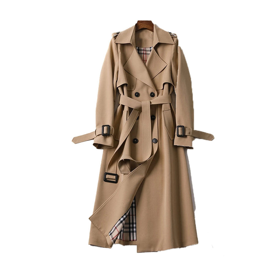 Rosie | Women's Long Double-Breasted Coat in Luxurious Fabric