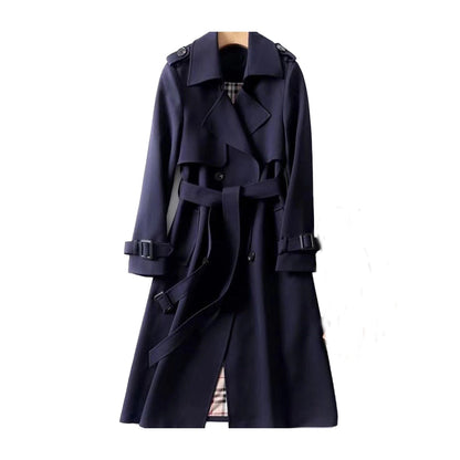 Rosie | Women's Long Double-Breasted Coat in Luxurious Fabric