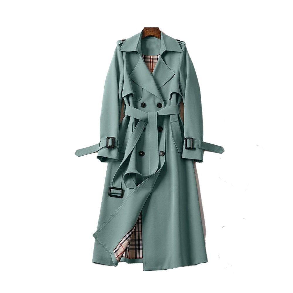 Rosie | Women's Long Double-Breasted Coat in Luxurious Fabric