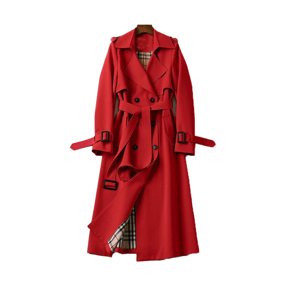 Rosie | Women's Long Double-Breasted Coat in Luxurious Fabric