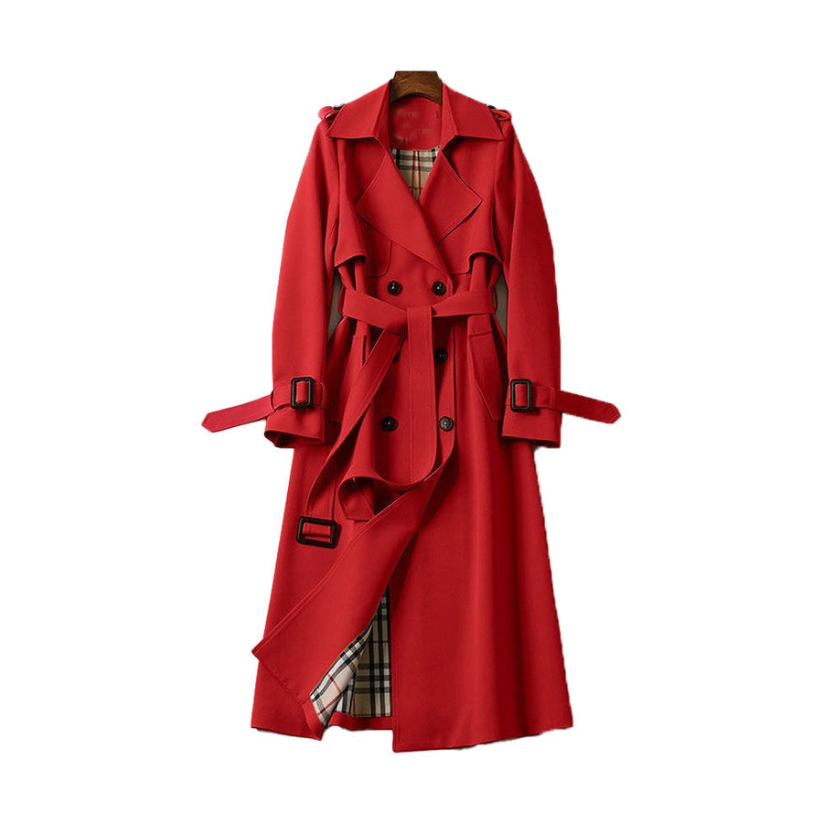 Rosie | Women's Long Double-Breasted Coat in Luxurious Fabric