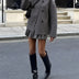 Charlene | Women's Double-Breasted Pea Coat - Grey