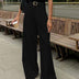 Rosemary | High-Waisted Pleated Wide-Leg Pants in Elegant Style - Black