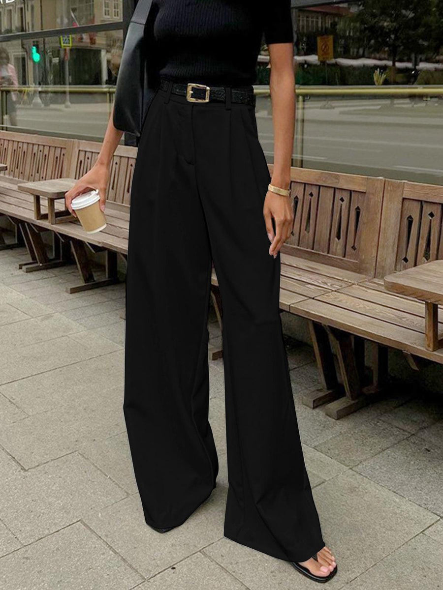 Rosemary | High-Waisted Pleated Wide-Leg Pants in Elegant Style