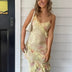 Willow | Elegant Flowing Maxi Dress With Spaghetti Straps - Yellow