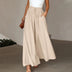 Gabriella | High Waist Elastic Drawstring Pants with Pockets - Beige
