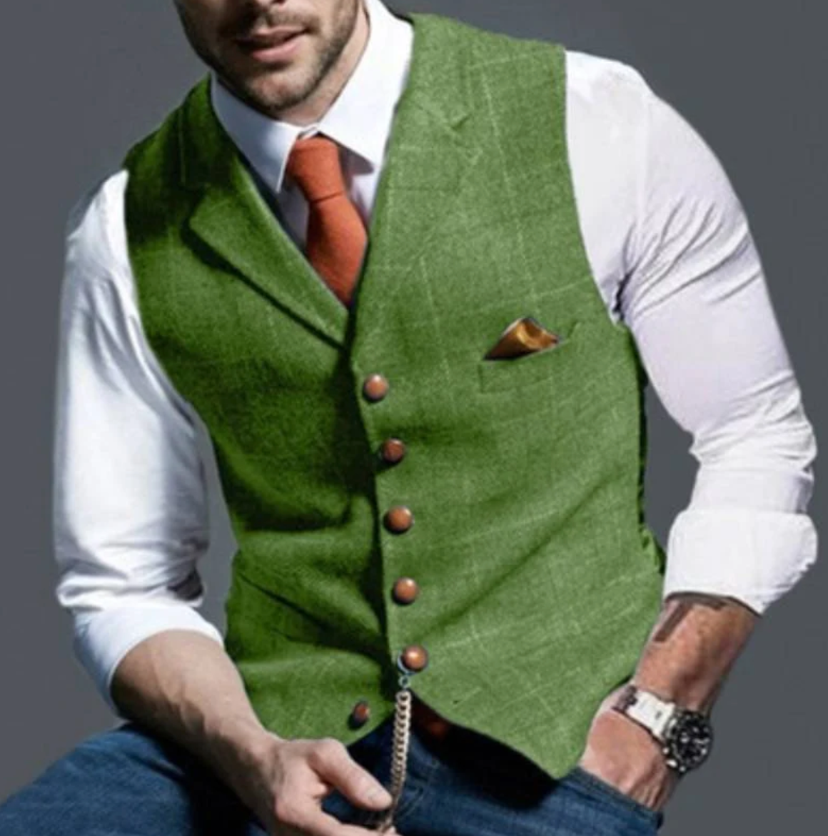 Cameron | Men's Slim Fit Dress Vest in Luxe Fabric