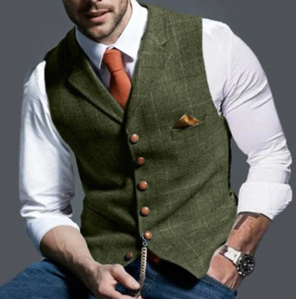Cameron | Men's Slim Fit Dress Vest in Luxe Fabric