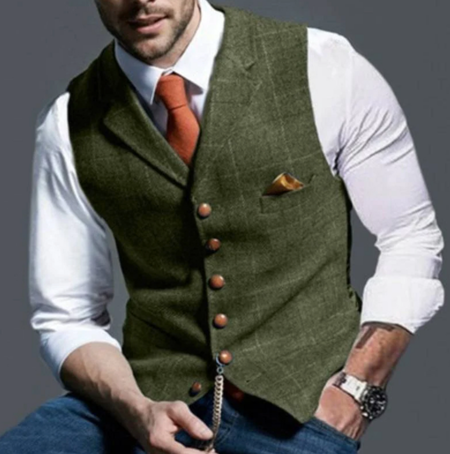Cameron | Men's Slim Fit Dress Vest in Luxe Fabric