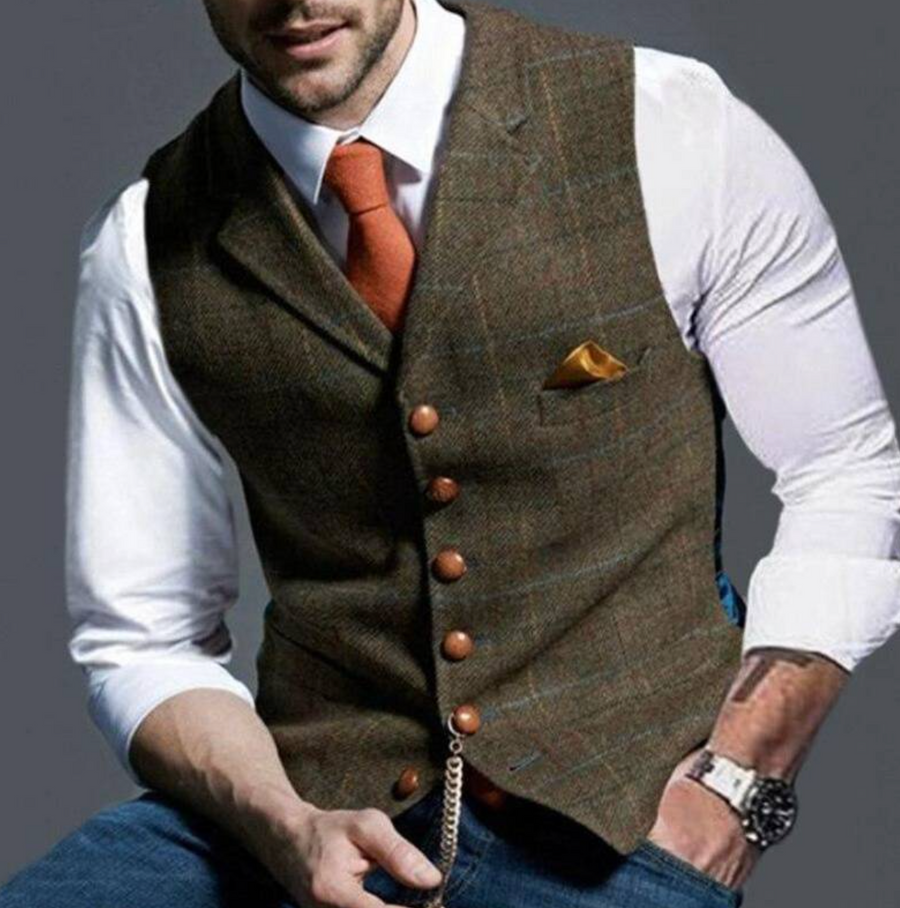 Cameron | Men's Slim Fit Dress Vest in Luxe Fabric
