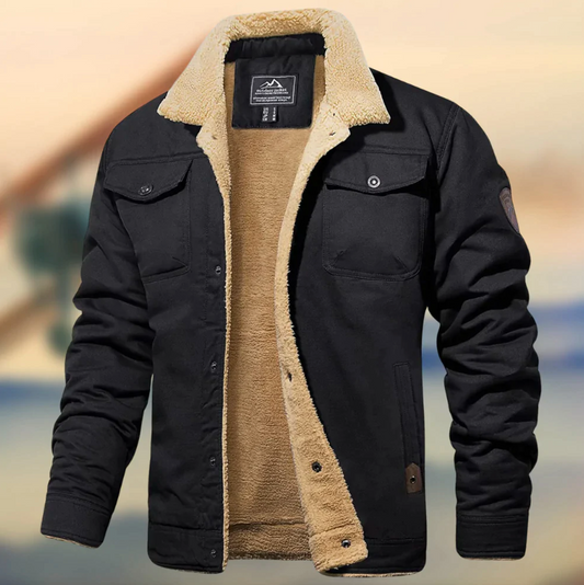Teddy Men's Sherpa Collar Casual Jacket