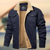 Teddy Men's Sherpa Collar Casual Jacket - Navy