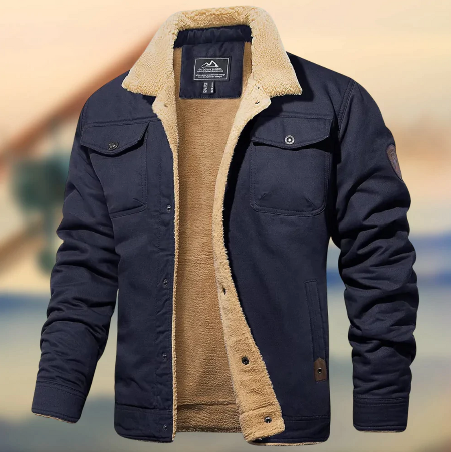 Teddy Men's Sherpa Collar Casual Jacket