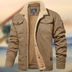 Teddy Men's Sherpa Collar Casual Jacket - Beige