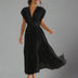 Samantha | Elegant Midi Dress For Any Occasion - Black