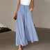 Gabriella | High Waist Elastic Drawstring Pants with Pockets - Blue