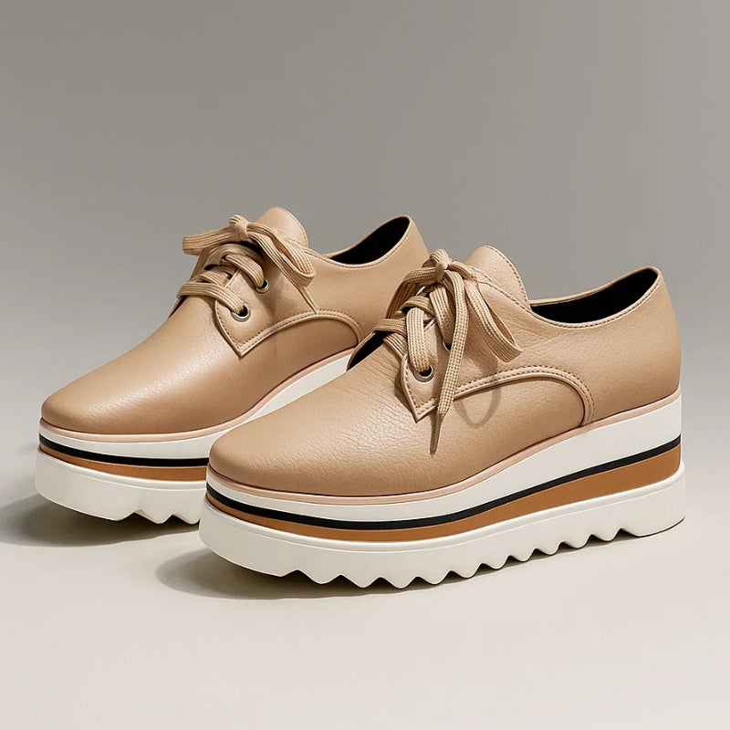 Remy | Women's Platform Lace-Up Oxford Shoes in Luxurious Leather