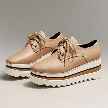 Remy | Women's Platform Lace-Up Oxford Shoes in Luxurious Leather