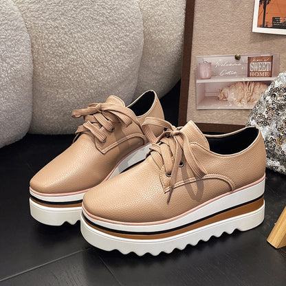 Remy | Women's Platform Lace-Up Oxford Shoes in Luxurious Leather