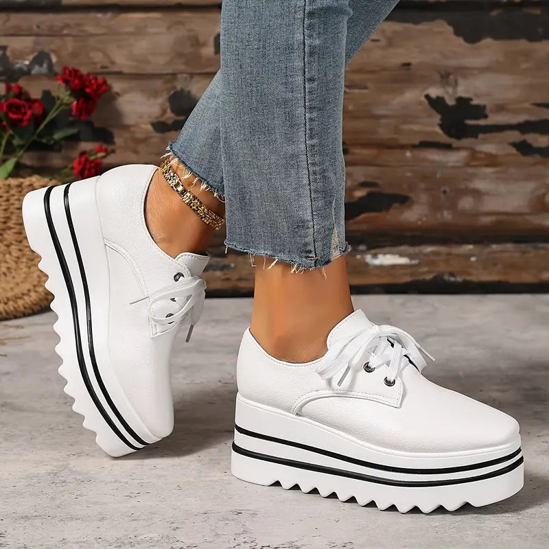 Remy | Women's Platform Lace-Up Oxford Shoes in Luxurious Leather