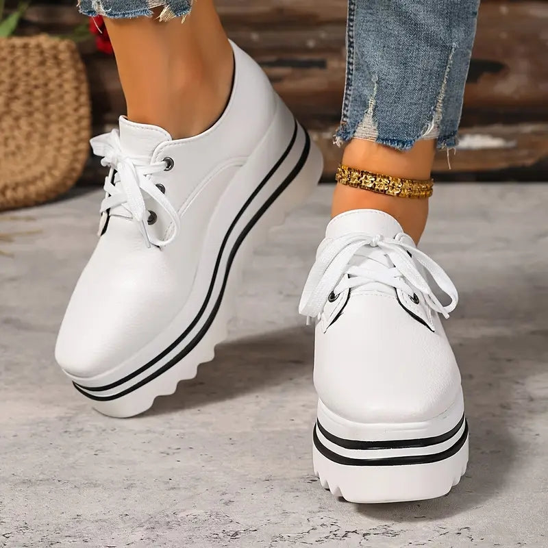 Remy | Women's Platform Lace-Up Oxford Shoes in Luxurious Leather