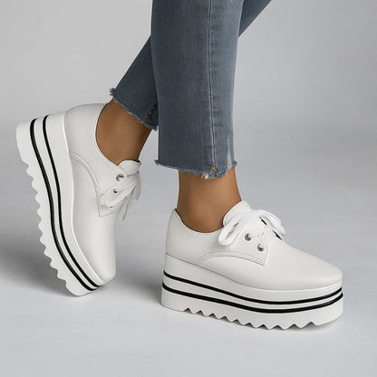 Remy | Women's Platform Lace-Up Oxford Shoes in Luxurious Leather