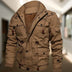 Preston | Men's Hooded Military Jacket in Luxe Fabric - Brown