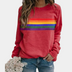 Tabitha | Women's Long Sleeve Crewneck Sweatshirt - Red