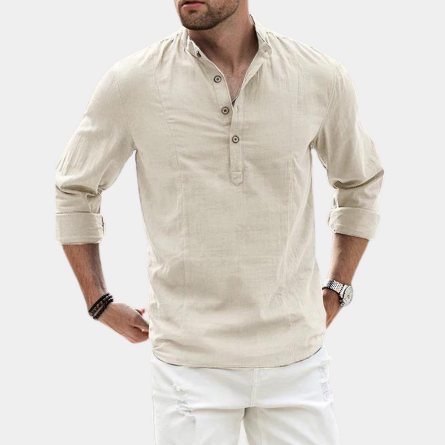 Benjamin | Men's Long Sleeve Casual Shirt in Luxurious Fabric