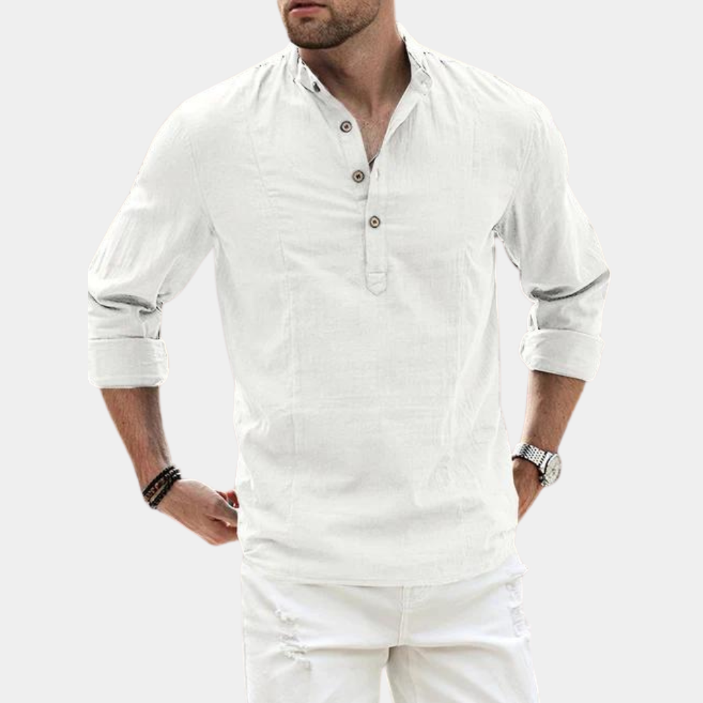 Benjamin | Men's Long Sleeve Casual Shirt in Luxurious Fabric