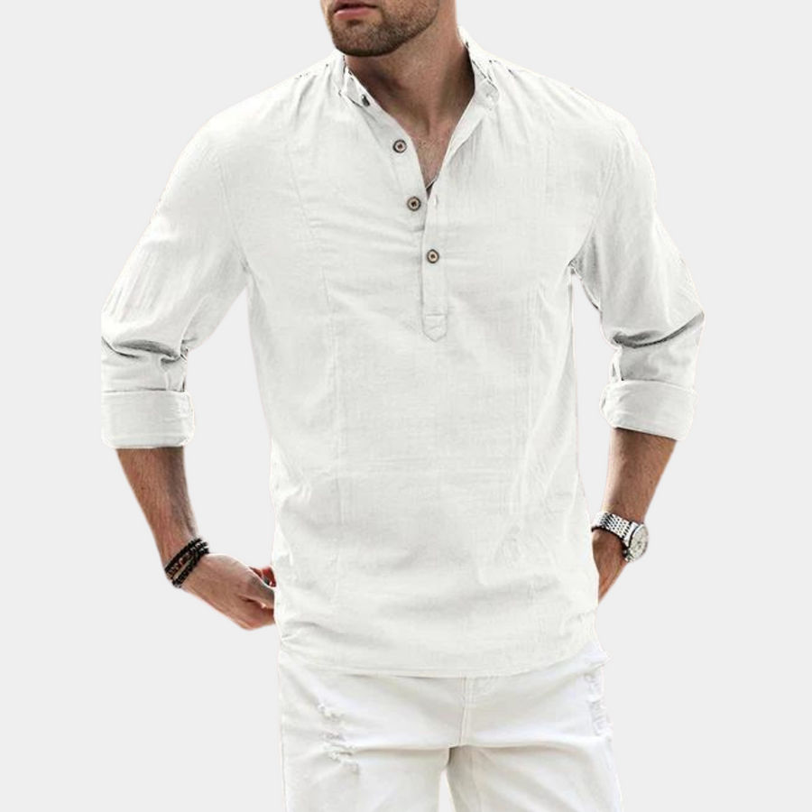 Benjamin | Men's Long Sleeve Casual Shirt in Luxurious Fabric