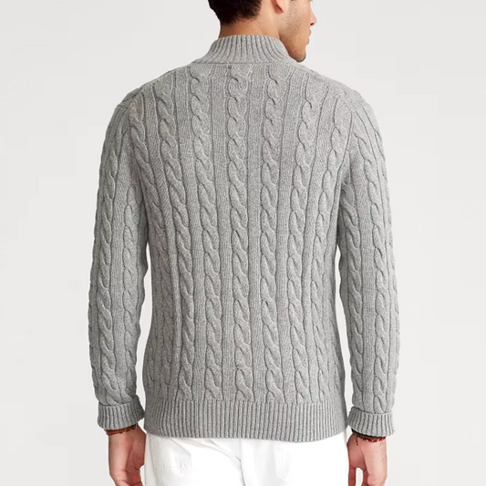 Archie | Men's Cable Knit Quarter-Zip Sweater