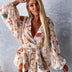 Ivy | Women's Elegant Flowy Two-Piece Shorts and Blouse Set - White