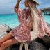 Ivy | Women's Elegant Flowy Two-Piece Shorts and Blouse Set - Pink