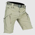 Vowe Tactical Cargo Shorts - Durable Cotton Blend - Relaxed Fit - Khaki