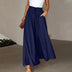 Gabriella | High Waist Elastic Drawstring Pants with Pockets - Dark Blue