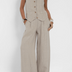 Grace | Elegant Summer Two-Piece Set - Beige