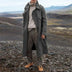 Preston | Men's Double-Breasted Long Coat - Gray