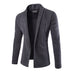 Miles | Men's Open Front Cardigan - Dark Gray