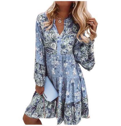 Gabriella | Elegant Boho Floral Print Dress