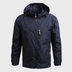 Don Men's Lightweight Hooded Windbreaker Jacket - Blue