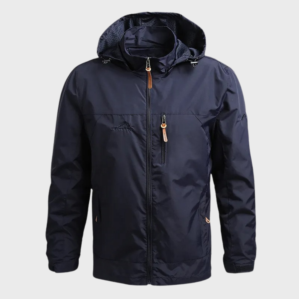 Don Men's Lightweight Hooded Windbreaker Jacket