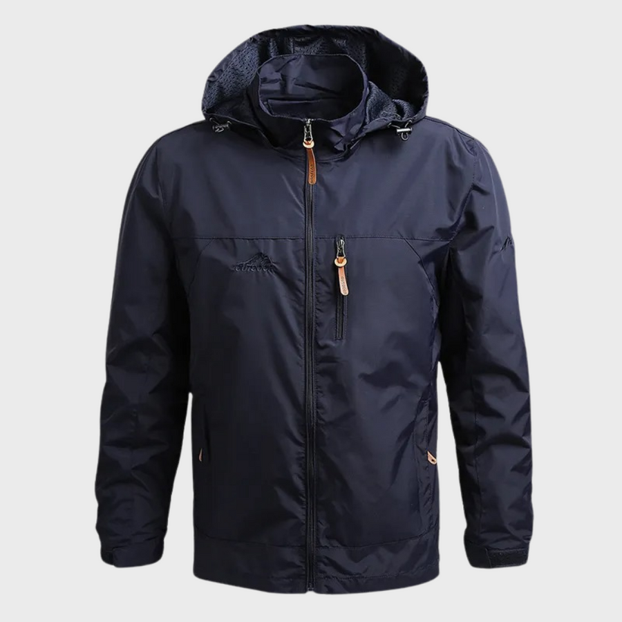 Don Men's Lightweight Hooded Windbreaker Jacket