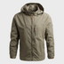 Don Men's Lightweight Hooded Windbreaker Jacket - Khaki