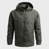 Don Men's Lightweight Hooded Windbreaker Jacket - Army Green