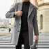 Keith | Men's Single-Breasted Long Overcoat - Grey