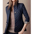 Sanne | Women's Diamond Quilted Casual Jacket - Navy Blue